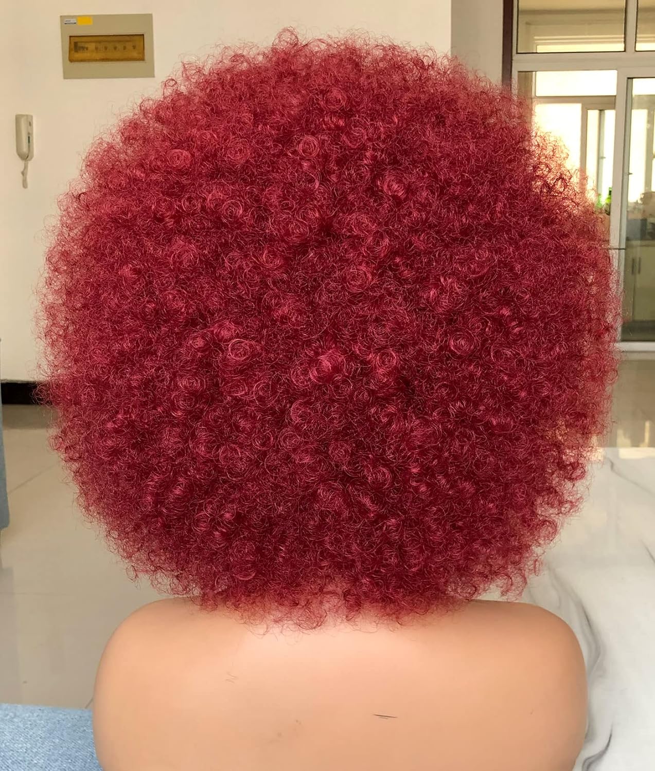 Soft Afro African woman synthetic Wig + Free Round Earrings