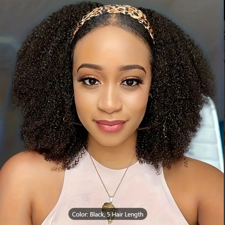 Soft Curly Synthetic Headband Wig + Free gift inside!!!