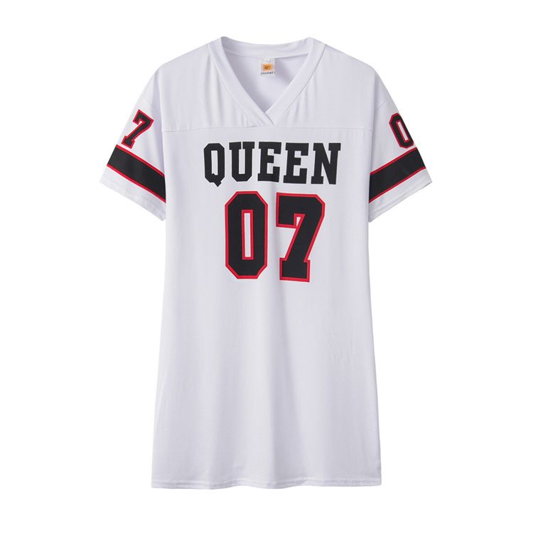 Women's Dresses Hip-hop Letter Printed Girls Short Sleeve Dresses