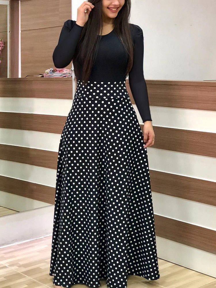 Elegant Party Maxi Dress Ladies Long Sleeve Casual Dress Fashion Women Dress