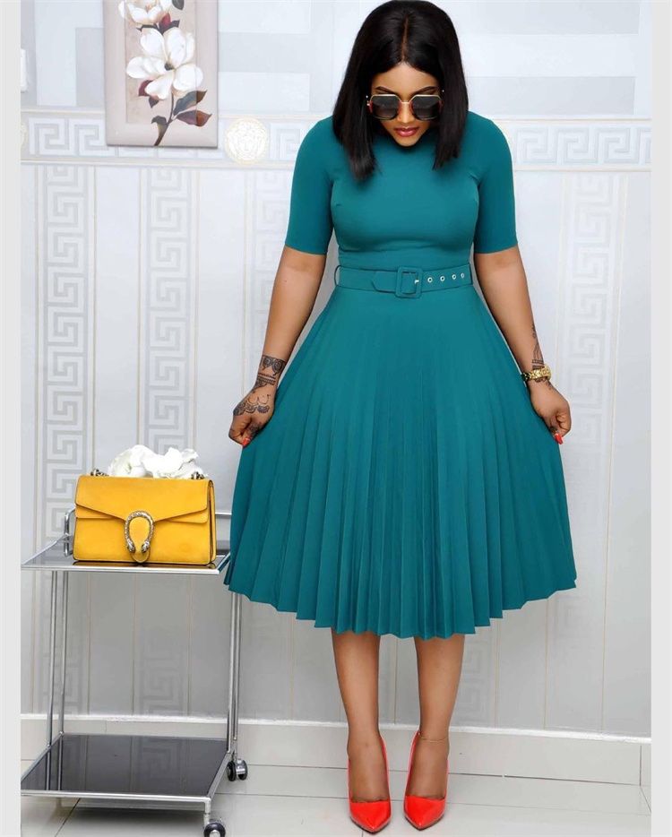 Sexy Elegant Womens Africa Ladies Office Dress Plus Size Career Dresses For Women