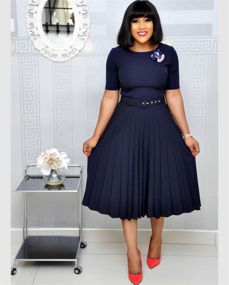 Sexy Elegant Womens Africa Ladies Office Dress Plus Size Career Dresses For Women