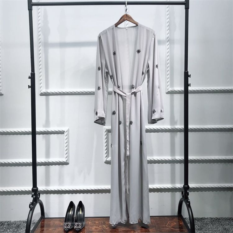 Muslim Women Maxi Dress Plus Size Robe Embroidery Abaya Cardigan Dubai Ramadan Kaftan Long Dress