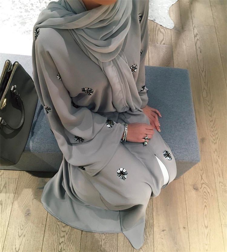 Muslim Women Maxi Dress Plus Size Robe Embroidery Abaya Cardigan Dubai Ramadan Kaftan Long Dress