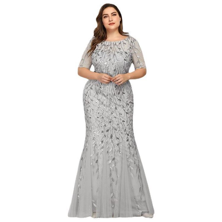 Women Evening Dresses Sexy Long Sleeves Host Full Dress Lady Concert Dress Women Party Dress