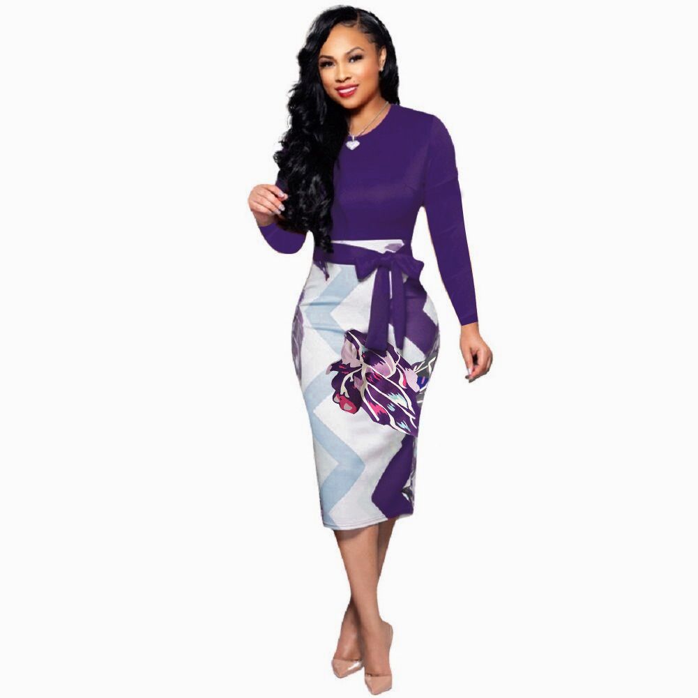 Women Short Sleeve Floral Print Bodycon Dresses Sexy Office Work Dress Party Dress