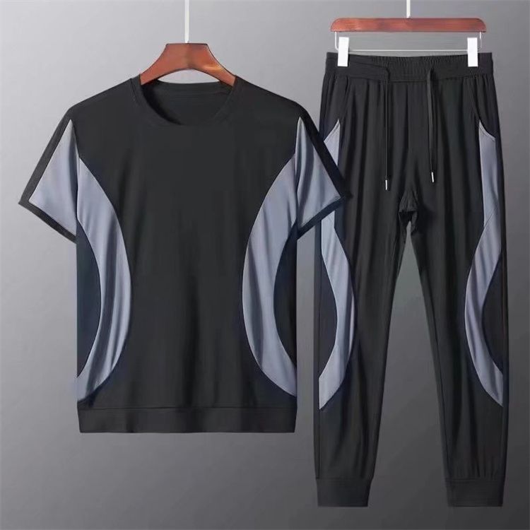 1 Set(Sweatshirts+Sweatpants) Fashion Men’s Trousers And T-shirts Super Value Breathable Casual Joggers Sweatpants