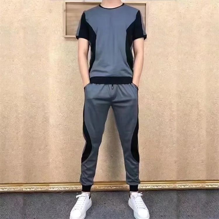 1 Set(Sweatshirts+Sweatpants) Fashion Men’s Trousers And T-shirts Super Value Breathable Casual Joggers Sweatpants