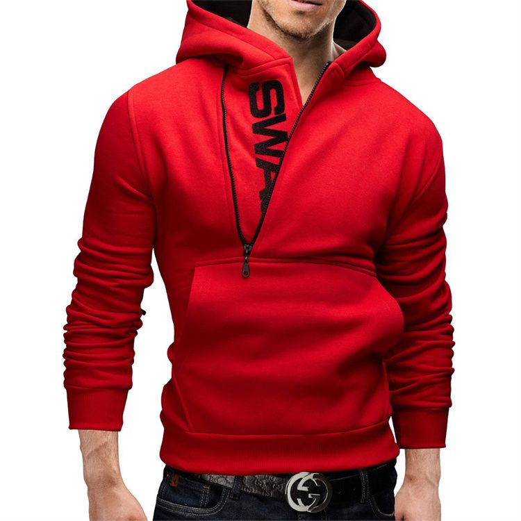 Men Letter Printed Hoodie Sweatshirt Long Sleeve Hooded Jacket Sportswear