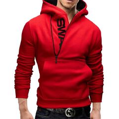 Men Letter Printed Hoodie Sweatshirt Long Sleeve Hooded Jacket Sportswear