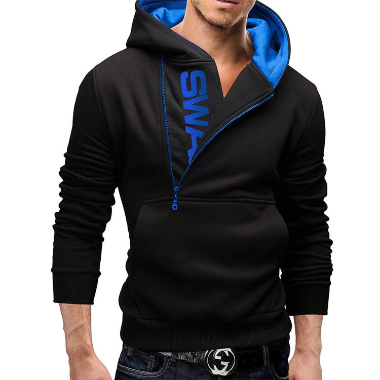 Men Letter Printed Hoodie Sweatshirt Long Sleeve Hooded Jacket Sportswear