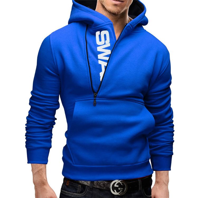 Men Letter Printed Hoodie Sweatshirt Long Sleeve Hooded Jacket Sportswear
