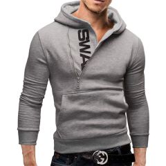 Men Letter Printed Hoodie Sweatshirt Long Sleeve Hooded Jacket Sportswear
