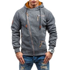 Fashion Casual Men Hoodies Sweatshirt Men Hoodie Pullover Zipper Plus Size Blouse Men Coat