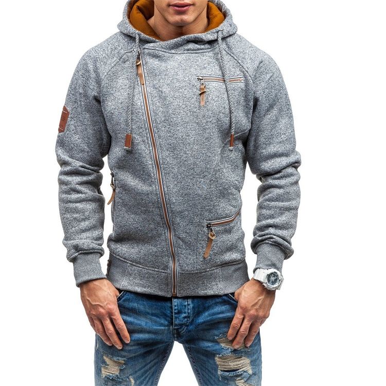 Fashion Casual Men Hoodies Sweatshirt Men Hoodie Pullover Zipper Plus Size Blouse Men Coat