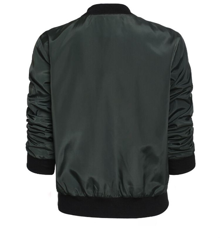 Fashion Autumn Women Stand Collar Zipper Closure Cropped Bomber Jackets