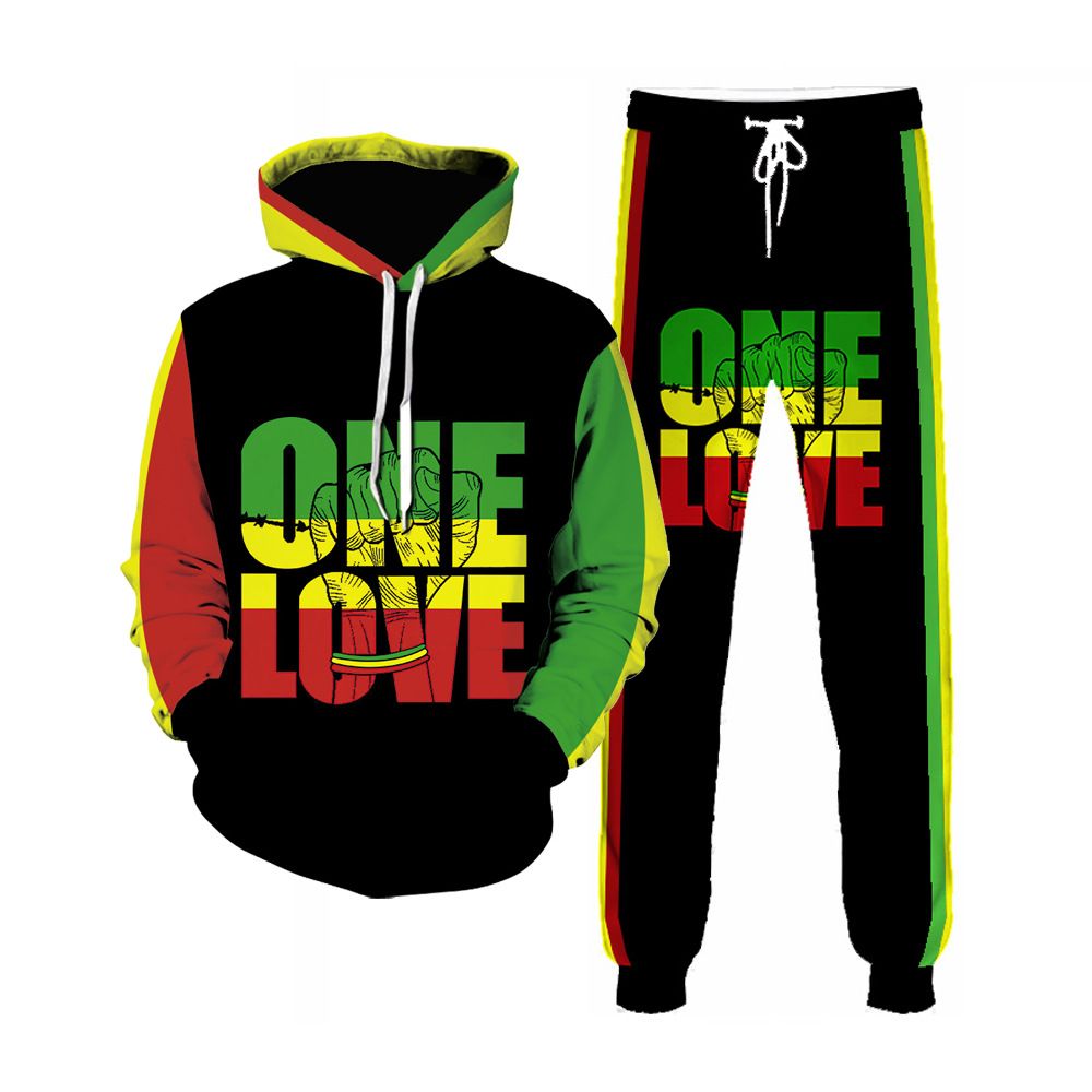 Premium Cotton Mens Pullover Oversize Embossed Sweatpants And Hoodie cartoon wolf print men's hoodie 3d hooded jacket