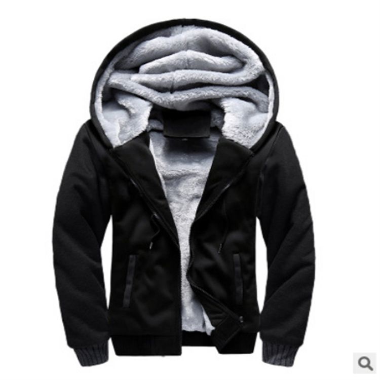 Plus Size Thick Warm Fleece Coats Men Hoodies Coat Men Jackets Sweatshirts