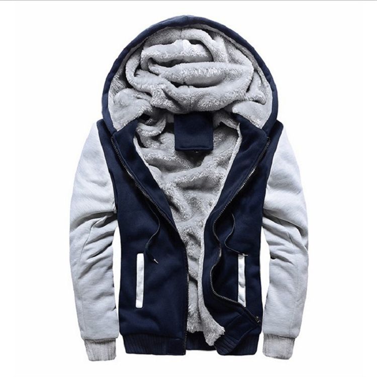 Plus Size Thick Warm Fleece Coats Men Hoodies Coat Men Jackets Sweatshirts