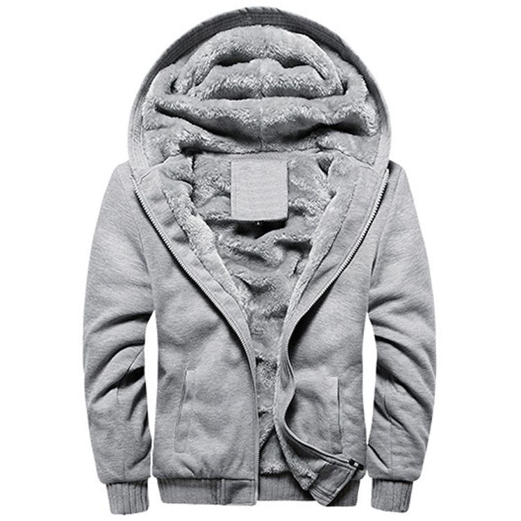Plus Size Thick Warm Fleece Coats Men Hoodies Coat Men Jackets Sweatshirts