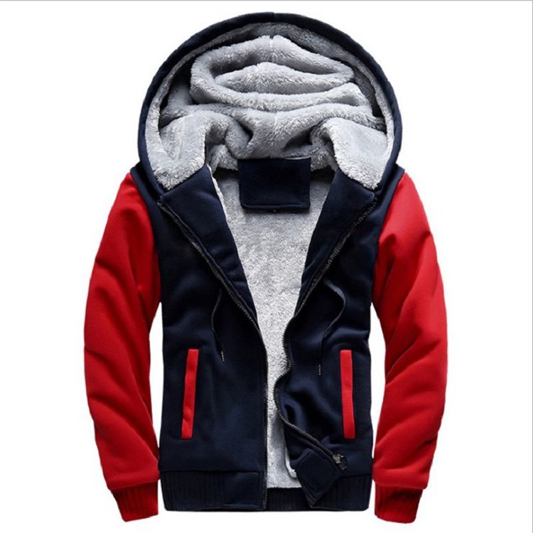 Plus Size Thick Warm Fleece Coats Men Hoodies Coat Men Jackets Sweatshirts