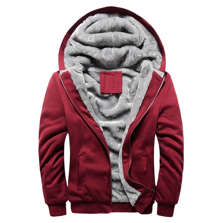 Plus Size Thick Warm Fleece Coats Men Hoodies Coat Men Jackets Sweatshirts