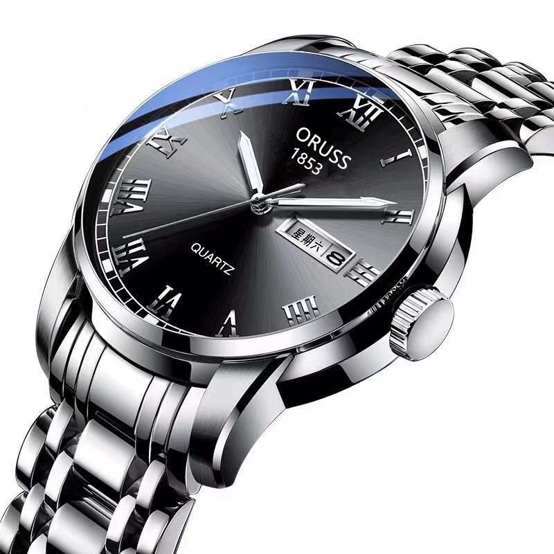 Swiss Brand Genuine Quartz Watch With Original Movement Automatic Watch Circular Design Classic Hot Selling Minimalist Dual Calendar Luminous Male Watch Business Fashion Leisure Sports Watch