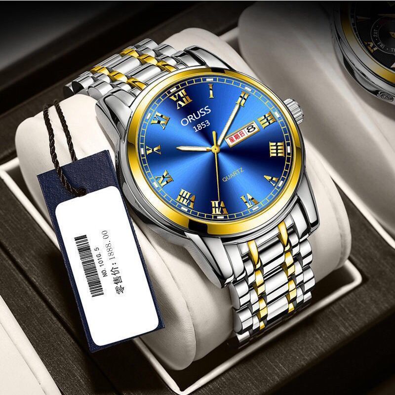 Swiss Brand Genuine Quartz Watch With Original Movement Automatic Watch Circular Design Classic Hot Selling Minimalist Dual Calendar Luminous Male Watch Business Fashion Leisure Sports Watch