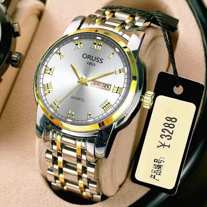 Swiss Brand Genuine Quartz Watch With Original Movement Automatic Watch Circular Design Classic Hot Selling Minimalist Dual Calendar Luminous Male Watch Business Fashion Leisure Sports Watch