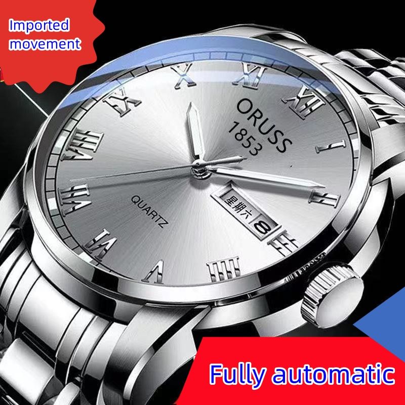 Swiss Brand Genuine Quartz Watch With Original Movement Automatic Watch Circular Design Classic Hot Selling Minimalist Dual Calendar Luminous Male Watch Business Fashion Leisure Sports Watch