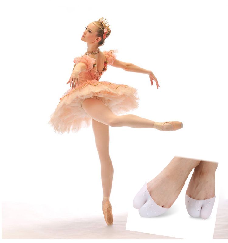 New Arrival 1pair Soft Forefoot Foot Pads Silicone Gel Insoles Pointe Toe Finger Cover Pain Protector High Heels Gel Pads for Feet Ballet Foot Care