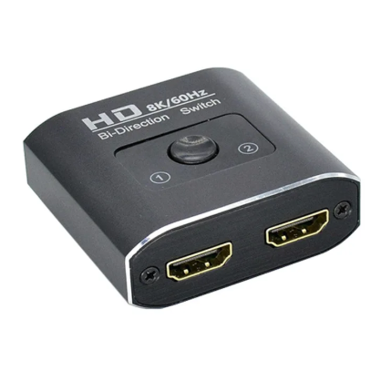 1PC 8K 60Hz HDMI Switch 2 Ports 2 In 1 Out Video Splitter for Laptop PC Xbox PS3/4/5 TV Box to Monitor TV Projector Adapter