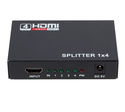 1PC 1 in 4 out 1080P HDMI-compatible Splitter Adapter 1x4 HDMI Splitter HD 1.4 Splitter Amplifier HDCP for HDTV DVD PS4 Xbox