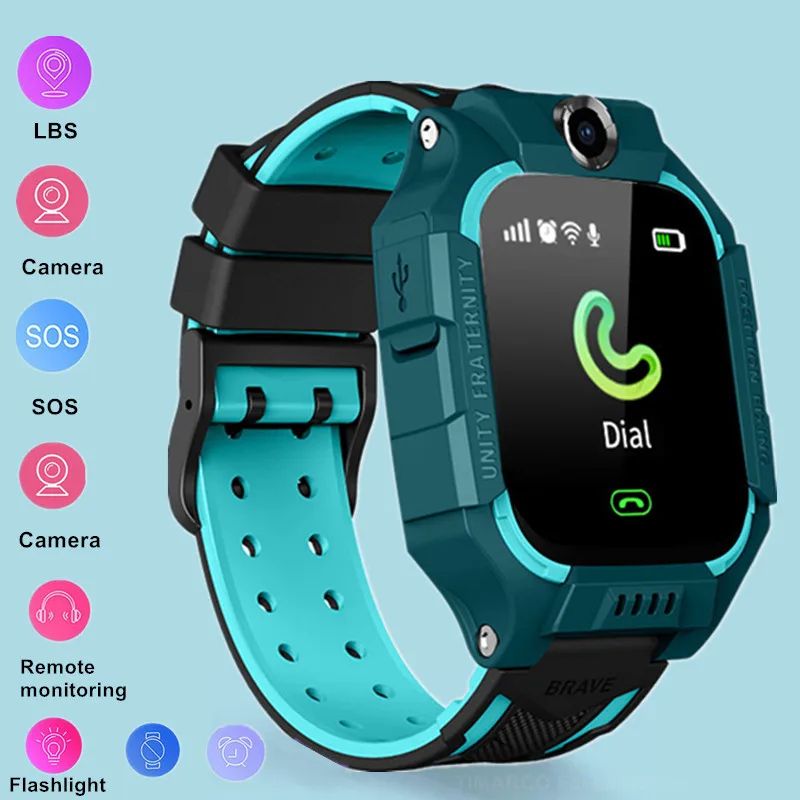 New Arrivals Smart Watch 2024 New Sim Card Smartwatch For Children Sos Call Phone Camera Voice Chat Photo  Waterproof Camera Location Tracker Gift For Boys Girls