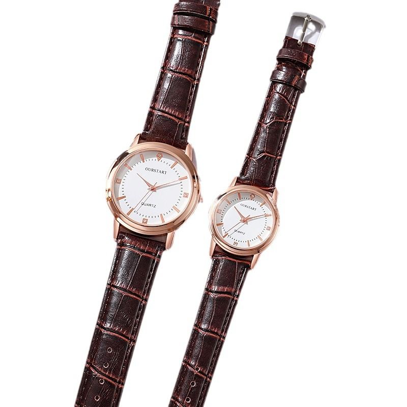 New Arrivals Couple Watches Men's and Women's Quartz Watches Leather Straps Belt Watch Student Valentine Gift Luxury Clock Quartz Wristwatch for Women Couple Gift Daily Decoration