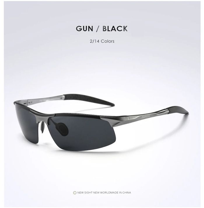 Driving Polarized Sunglasses Men Aluminum Magnesium Frame Sport Sun Glasses Driver Retro Goggles Sunglass UV400 Anti-Glare