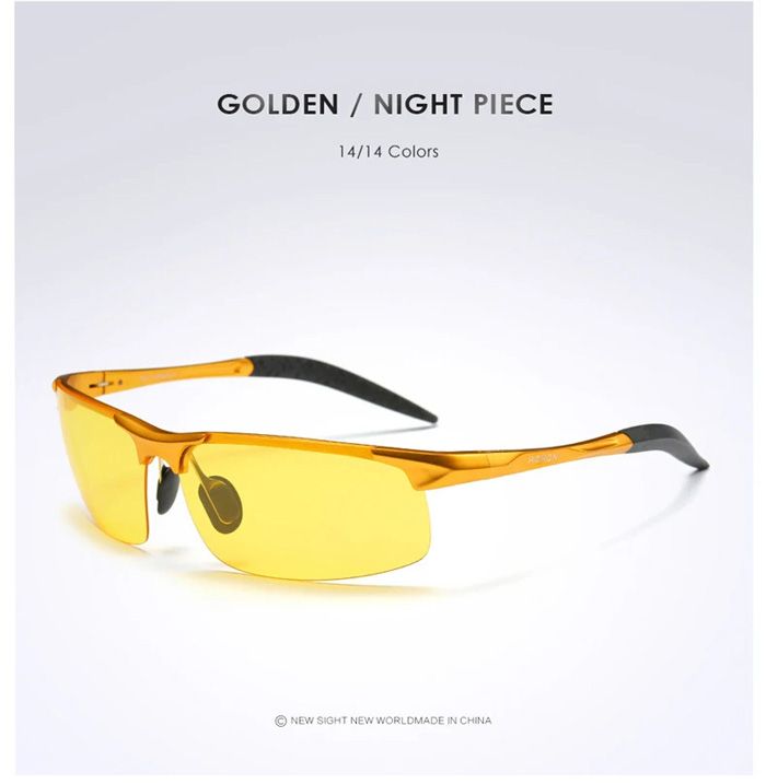 Driving Polarized Sunglasses Men Aluminum Magnesium Frame Sport Sun Glasses Driver Retro Goggles Sunglass UV400 Anti-Glare