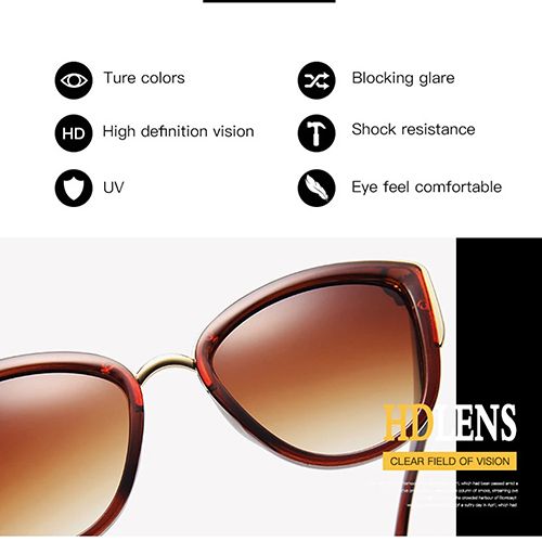 2024 New Arrivals Women Sunglasses Female Fashion Cateye Polarized Sunglasses, Sunwear Vintage Gradient Glasses Retro Cat eye Goggle Sun glasses Female Eyewear UV400 Eyewear Accessories