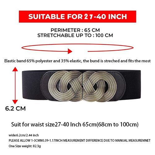 New Elastic Wide Corset Belts For Women, Windbreaker Elastic Waistband Button Decoration Wide Belt Ladies Belt Alloy Buckle Belt Dress Waist Belt Female Dress Waistband Big Stretch Belts Elastic Tied