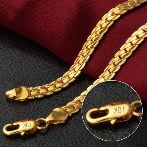 Nice 925 Sterling Silver 6MM Full Sideways Chain Necklace For Women Men Fashion Jewelry Sets Wedding Gift