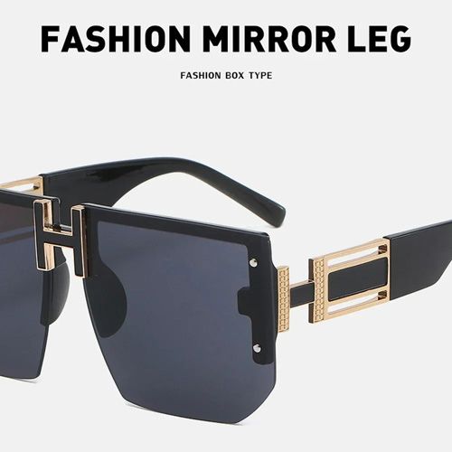 Rimless Square Sunglasses Women 2024 Luxury Brand Designer Vintage Frameless Sun Glasses For Men Fashion Flat Top Shades Eyewear