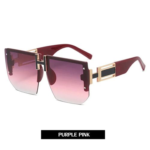 Rimless Square Sunglasses Women 2024 Luxury Brand Designer Vintage Frameless Sun Glasses For Men Fashion Flat Top Shades Eyewear