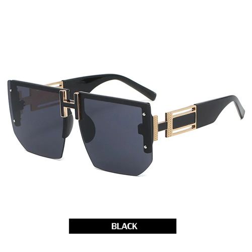 Rimless Square Sunglasses Women 2024 Luxury Brand Designer Vintage Frameless Sun Glasses For Men Fashion Flat Top Shades Eyewear