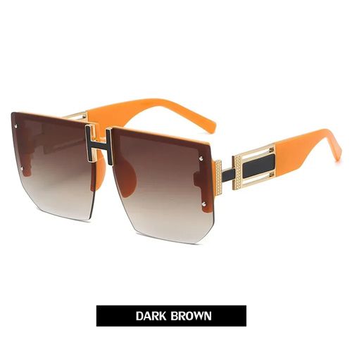 Rimless Square Sunglasses Women 2024 Luxury Brand Designer Vintage Frameless Sun Glasses For Men Fashion Flat Top Shades Eyewear