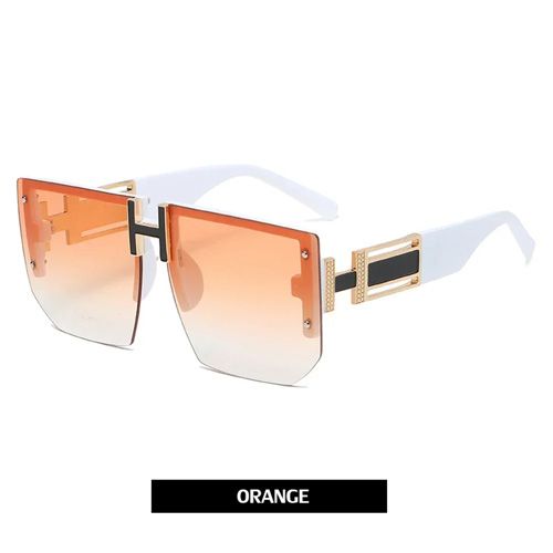 Rimless Square Sunglasses Women 2024 Luxury Brand Designer Vintage Frameless Sun Glasses For Men Fashion Flat Top Shades Eyewear