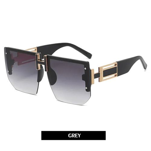 Rimless Square Sunglasses Women 2024 Luxury Brand Designer Vintage Frameless Sun Glasses For Men Fashion Flat Top Shades Eyewear