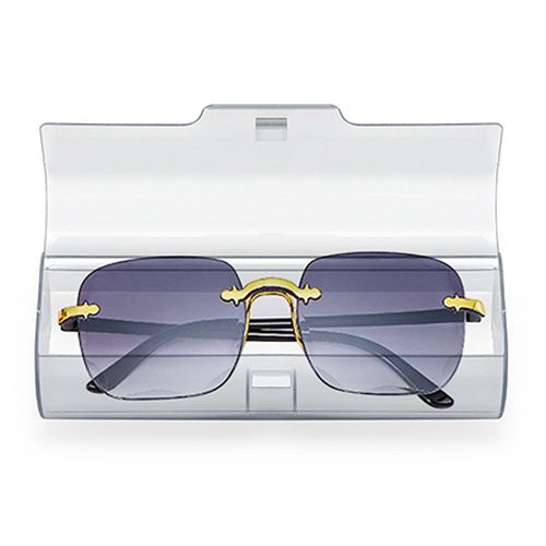 Sunglasses New Square Rimless Women's Sunglasses With Box Fashion Gradient Lenses UV400 Brand Sun glasses Lady Vintage Alloy Legs Classic Designer Shades Women's Fashion Accessories