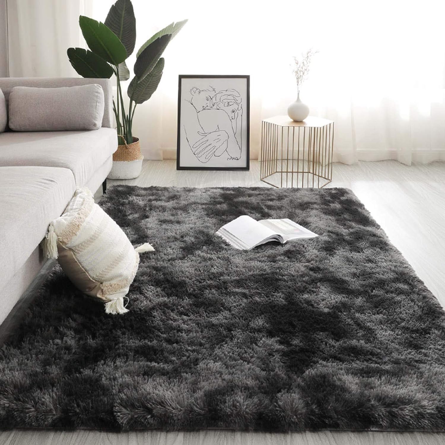 7 BY 8 Soft Patched Multicolor Floor Mat Fluffy Bedroom Carpet Coffee Table Sofa Mat Hallway Floor Rugs Doormats