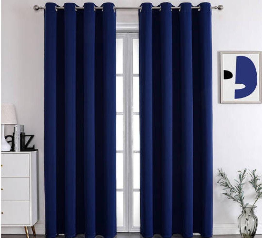 3/2 PC Plain Curtains(1.5 mtrs each+1.5 mtrs each+Sheers: White :3 mtrs)