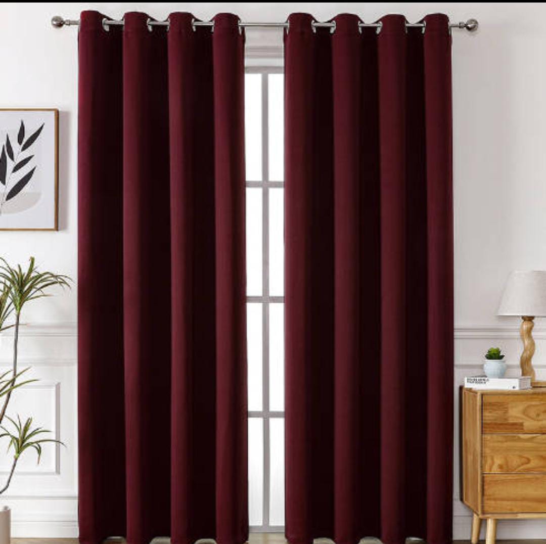 3/2 PC Plain Curtains(1.5 mtrs each+1.5 mtrs each+Sheers: White :3 mtrs)